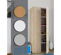 VCM XL bois Grande armoire à chaussures Commode à chaussures Grande étagère à chaussures Vandol 5 compartiments Blanc