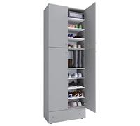 VCM XXL Armoire à chaussures Armoire à vêtements Chaussures Armoire d'entrée Lona 9f Tiroir XXL Armoire à chaussures Armoire à vêtements Chaussures Armoire d'entrée Lona 9f Tiroir Gris