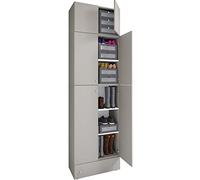 VCM XXL Armoire à chaussures en bois Armoire à chaussures Armoire d'entrée Lona 5f A Tiroir XXL Armoire à chaussures en bois Armoire à chaussures Armoire d'entrée Lona 5f A Tiroir Gris