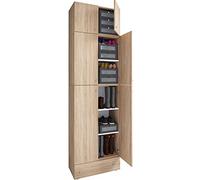 VCM XXL Armoire à chaussures en bois Armoire à chaussures Armoire d'entrée Lona 5f A Tiroir XXL Armoire à chaussures en bois Armoire à chaussures Armoire d'entrée Lona 5f A Tiroir Brun