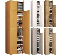 VCM XXL Armoire à chaussures en bois Armoire à chaussures Lona 9f A XXL Armoire à chaussures en bois Armoire à chaussures Lona 9f A Brun