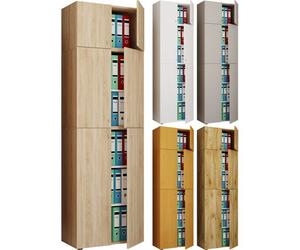 VCM XXL Armoire de bureau en bois Armoire à dossiers Livres Meubles de bureau Classeur Lona 5x A XXL Armoire de bureau en bois Armoire à dossiers Livres Meubles de bureau Classeur Lona 5x A Brun