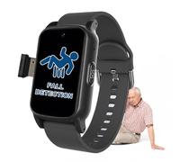 VCYEX Bracelet Alarme Personne Agee Montre d'urgence Senior avec Détecteur De Chute Bracelet SOS Et Alarme De Chute SeniorBlack,1.25 * 0.57 * 2.22inch