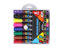 Vdaxvme Crayons de couleur multiples rechargeables effaçables en polystyrène permanent pour l'école, le bureau, le brainstorming - Marqueurs rechargeables pour tableau d'écriture