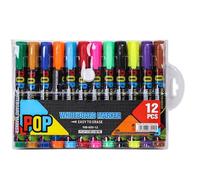 Vdaxvme Crayons de couleur multiples rechargeables effaçables en polystyrène permanent pour l'école, le bureau, le brainstorming - Marqueurs rechargeables pour tableau d'écriture