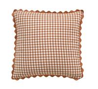 Vdaxvme Housse de Coussin décorative 45X45 Cm, Housse de Coussin à Carreaux avec Bordure festonnée pour Dossier de Chaise, décor d ' Accent de canapé