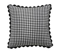 Vdaxvme Housse de Coussin décorative 45X45 Cm, Housse de Coussin à Carreaux avec Bordure festonnée pour Dossier de Chaise, décor d ' Accent de canapé