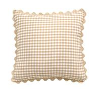 Vdaxvme Housse de Coussin décorative 45X45 Cm, Housse de Coussin à Carreaux avec Bordure festonnée pour Dossier de Chaise, décor d ' Accent de canapé