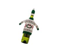 Vdaxvme Housse de protection pour bouteille de vin en tricot festif - Motif bonhomme de neige - Décoration de Noël - Housse souple pour fêtes de vacances et cadeaux de festival - Pull de bouteille de