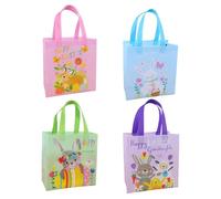 Vdaxvme Lot de 4 sacs cadeaux, friandises, bonbons, texture en tissu non tissé, adaptés pour le stockage de bonbons, cadeaux colorés lors des festivals