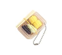 Vdaxvme Pendentif transparent pour boîte alimentaire avec détails baguettes et chaîne de perles, décoration de sac pour sac à main quotidien, détails baguettes
