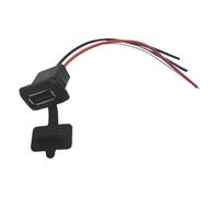 Vdaxvme Prise Femelle USB2.0 avec Fils à souder, Taille, Texture ABS, Parfaite pour Les Applications limitées en Espace, Port USB à souder