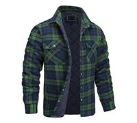 VDDTAGAM Veste Polaire Chemise Flanelle Homme Chemise Surchemise Homme Manches Longues Chemises A Carreaux Casual Chaude Regular Fit