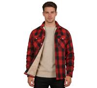 VDDTAGAM Veste Polaire Homme Chemise Bucheron Polaire Homme Manches Longues Chemise en Flanelle Veste Hiver Chaude Bouton Surchemise à Carreaux