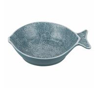 VDE Villa d'Este Home Tivoli 1996 Assiette ovale de service en céramique 37 x 15,3 cm, style coastal, turquoise, Paros