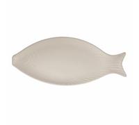 VDE Villa d'Este Home Tivoli 1996 Assiette ovale en céramique 31 x 12,5 cm, style coastal, blanc, Kos