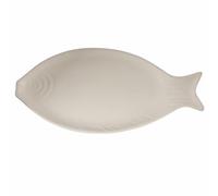 VDE Villa d'Este Home Tivoli 1996 Assiette ovale en céramique 37 x 15,3 cm, style coastal, blanc, Kos