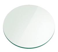 VDIKSBUNG Plateau Rond en Verre trempé, Plateau Rond en Verre for Patio, Verre trempé, Verre de 1,27 cm d'épaisseur, Table à Manger, Table Basse, Bureau, Mesa(52CM (20IN))