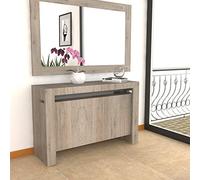VE.CA - Mercurio Table Console XXL - Extensible - avec Support de rallonge - Couleur : Chêne Vintage - Dimensions : de 40 à 300 cm - Cuisine, Décoration - Made in Italy
