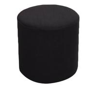 VEAI Housse de Pouf Ottomane Rond Extensible, 30x30cm Housse de Tabouret Confortable et Anti-poussière pour Tabouret Rond, Housse de Pouf Lavable en Machine avec élastique(Black)