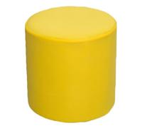 VEAI Housse de Pouf Ottomane Rond Extensible, 30x30cm Housse de Tabouret Confortable et Anti-poussière pour Tabouret Rond, Housse de Pouf Lavable en Machine avec élastique(Yellow)