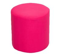 VEAI Housse de Pouf Ottomane Rond Extensible, 30x30cm Housse de Tabouret Confortable et Anti-poussière pour Tabouret Rond, Housse de Pouf Lavable en Machine avec élastique(Rose Red)