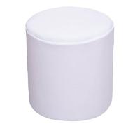 VEAI Housse de Pouf Ottomane Rond Extensible, 30x30cm Housse de Tabouret Confortable et Anti-poussière pour Tabouret Rond, Housse de Pouf Lavable en Machine avec élastique(White)