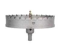 Vearter 160mm Scie Cloche en Métal, Carbure Tungstène Coupeur TCT Trou avec Foret de Centrage, pour Acier Inoxydable, Alliage, Cuivre, Fer, Plastique, Fibre de Verre