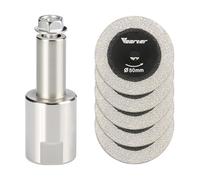 Vearter Lot de 5 disques à tronçonner diamantés de 50 mm avec mandrin fileté M14