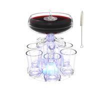 Veasbuu Distributeur de shots d'alcool, distributeur de liqueur | Séparateur de liquide réglable à 6 coupes, bec verseur de liqueur, distributeur de boissons