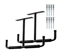 Veasbuu Lot de 2 étagères de plafond de garage en métal pour rangement - Support de rangement en forme de T - Pour vélos, échelles, équipements de sport, cannes à pêche, ski, cave, abri de jardin