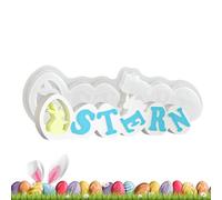 Veasbuu Moule de cuisson de Pâques | Outils de bricolage faciles à libérer | Moule en silicone pour lapin de Pâques | Décoration printanière, argile, résine époxy, savon,