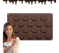 Veasbuu Moule en silicone pour chocolat, moules à bonbons au chocolat - Moules pour barre et bonbons à 18 grilles, moule multifonction pour pâtisserie hémisphère, set d'ustensiles pour