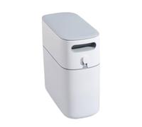 Veasbuu Narrow Garbage Can, Narrow Bathroom Trash Cans, 11,02 x 5,31 x 10,83 pouces Space Saving Odor Proof Wastebasket Bin Kitchen, Bedroom, Cabinet, Container Rubbish décoratif pour petites zones
