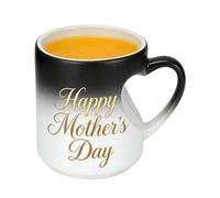 Veasbuu Tasse à café - Vaisselle sensible à la chaleur, bol en céramique en forme de cœur pour eau, thé, lait, eau, fête des mères, réunions à la maison, événements, appartements,