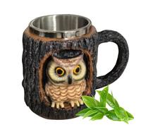 Veasbuu Tasses à café 3D 311 ml | Tasse d'animaux avec trou d'arbre | Tasse réutilisable pour fêtes, anniversaires, loisirs personnels, collection maison, moments relaxants routine matinale