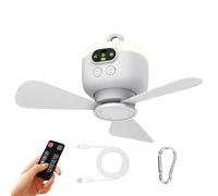 Veasbuu Ventilateur de camping, ventilateur 4 vitesses, 14 x 4,57 x 3,78 cm (5,35 x 4,57 x 3,78") - Solution de refroidissement portable pour maison, jardin, patio, plage, bateau, festival, Backyard