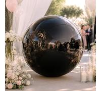 VEBESYET Noire Boule Miroir Gonflable 100 CM Grandes Boules Brillantes Décorations de Noël
