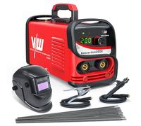 VECTOR Kit de soudage à électrodes - ARC 200 A - Avec casques, poste à souder inverter - Mini poste à souder - MMA - Inverter E-Hand avec 200 A - Technologie IGBT
