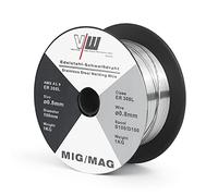 VECTOR WELDING Fil de Soudage ER308L pour Acier Inoxydable 0,8 mm, 1 kg | Bobine D100/S100, Mandrin 16 mm, pour Postes à Souder MIG MAG