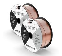VECTOR WELDING Fil de Soudage MIG MAG Acier ER70S-6 0,8 mm 1 kg, 2 Bobines | Fil de Soudage à Gaz de Protection, D100/S100, Mandrin 16 mm, pour Postes à Souder MIG MAG