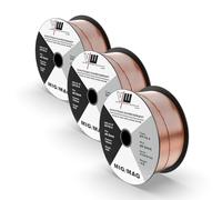 VECTOR WELDING Fil de Soudage MIG MAG Acier ER70S-6 0,8 mm 1 kg, 3 Bobines | Fil de Soudage à Gaz de Protection, D100/S100, Mandrin 16 mm, pour Postes à Souder MIG MAG