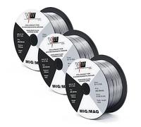 VECTOR WELDING Fil Fourré sans Gaz 0,8 mm 1 kg, E71T-GS, 3 Bobines | Fil de Soudage MIG, Mandrin 16 mm, D100, Faible Projection, pour Postes à Souder MIG MAG