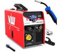 VECTOR WELDING Poste à Souder MIG 200A, 4 en 1 MIG Gaz/Flux/Lift-TIG/MMA | Poste à Souder Fil Fourré avec Technologie Onduleur IGBT Stable, Écran LED, pour un Usage Professionnel et Domestique