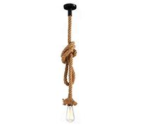 Vecys Lustre Corde Suspension Industrielle Corde Luminaire Corde Lustre Industriel Corde de Chanvre Luminaire Plafonnier 200CM