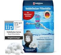 Veddelholzer Boule filtrante Piscine - Le matériau Le Plus léger pour la Meilleure Performance - remplace 25 kg de Sable filtrant Sable de Quartz - Accessoires de Piscine - Balle filtrante Piscine