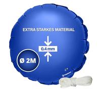 Veddelholzer XXL Ø2 m Coussin de piscine rond Set Incl. 6 m de corde de fixation & kit de réparation Coussin gonflable pour couverture de piscine. Accessoire de piscine parfait pour la toiture et la