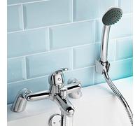 veebath valuebaths Perth moderne chromé mélangeur salle de bain mitigeur bain douche à levier unique robinet Kit combiné, y compris support mural