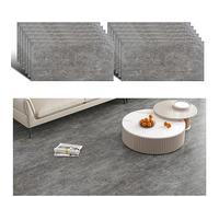 VEELIKE Dalle Adhesive Sol Effet Béton Vintage Carrelage Adhesif Sol PVC Adhesif Cuisine Salle de Bain Imperméable 12 Pièces Dalle PVC Garage Chambre Autocollantes Épaissir 1.5mm 60 cm × 30 cm