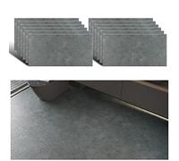 VEELIKE Dalle PVC Adhesive Effet Béton Gris Autocollant de Sol Auto-Adhésif Vinyle Carrelage Adhesif Mural Cuisine Salle de Bain Salon 1.5mm 12 Pièces 60cm x 30cm